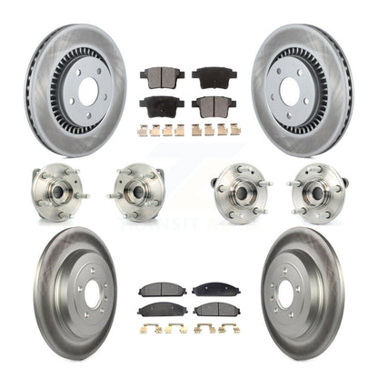 Hub Bearing Coated Brake Rotor Pad Front Rear Kit (10Pc) For Ford Five Hundred X