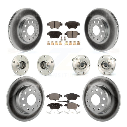 Hub Bearing Coated Brake Rotor & Pad Front Rear Kit (10Pc) For Volkswagen Beetle