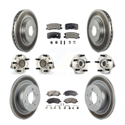 Hub Bearing Coat Brake Rotor Pads Front Rear Kit (10Pc) For Chrysler Sebring 200