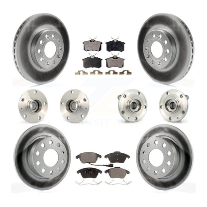 Hub Bearing Coated Brake Rotor & Pad Front Rear Kit (10Pc) For Volkswagen Beetle