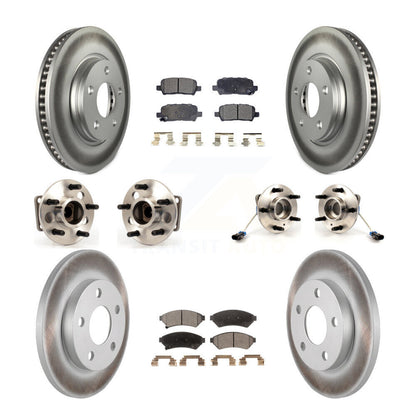 Hub Bearing Coat Brake Rotor Pads Front Rear Kit (10Pc) For Buick LaCrosse Grand