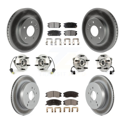 Hub Bearing Coat Brake Rotor Pad Front Rear Kit (10Pc) For Chevrolet Equinox Vue