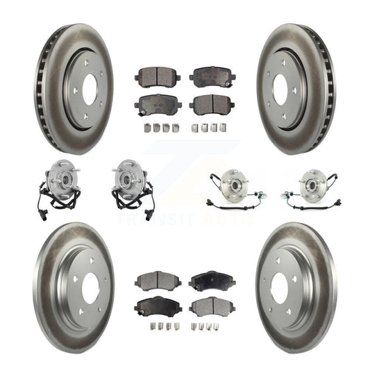 Bearing Coat Brake Rotor Pads Front Rear Kit (10Pc) For Dodge Grand Caravan Town