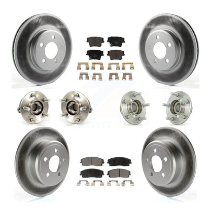 Hub Bearing Coated Brake Rotor Pads Front Rear Kit (10Pc) For Dodge Chrysler 300