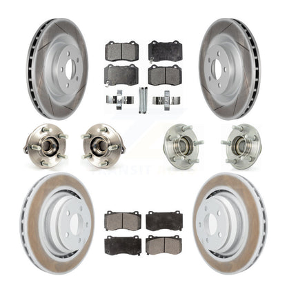 Hub Bearing Coated Brake Rotor Pads Front Rear Kit (10Pc) For Dodge Chrysler 300