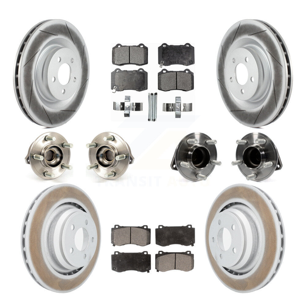 Hub Bearing Coated Brake Rotor Pads Front Rear Kit (10Pc) For Dodge Chrysler 300