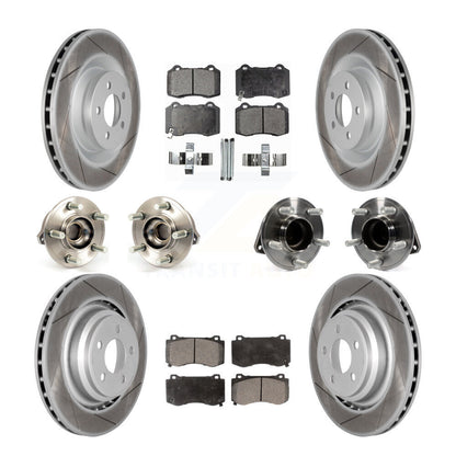 Hub Bearing Coated Brake Rotor Pads Front Rear Kit (10Pc) For Dodge Chrysler 300