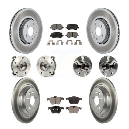 Hub Bearing Coated Brake Rotor Pad Front Rear Kit (10Pc) For Volvo S60 V60 Cross