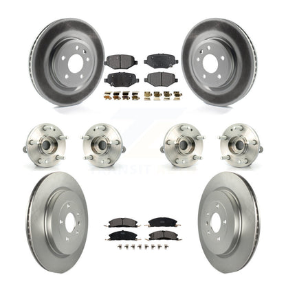 Hub Bearing Coated Brake Rotor Pad Front Rear Kit (10Pc) For Ford Explorer Sport