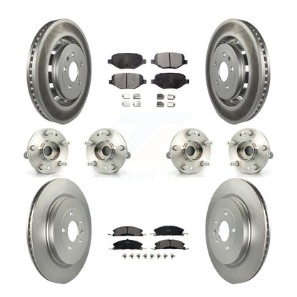 Hub Bearing Coat Brake Rotor Pads Front Rear Kit (10Pc) For Ford Explorer Police