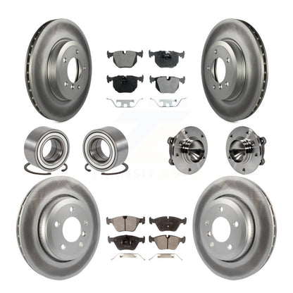 Hub Bearing Coated Brake Rotor Pad Shoe Front Rear Kit (10Pc) For 2006 BMW 330Ci