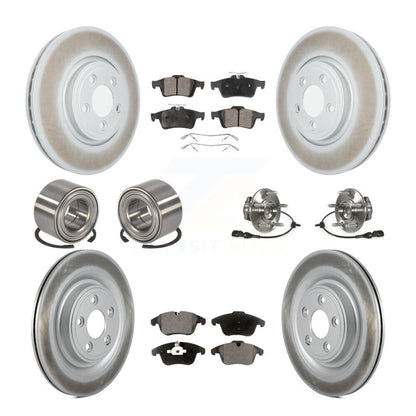 Hub Bearing Coated Brake Rotor Pads Shoe Front Rear Kit (10Pc) For Jaguar S-Type