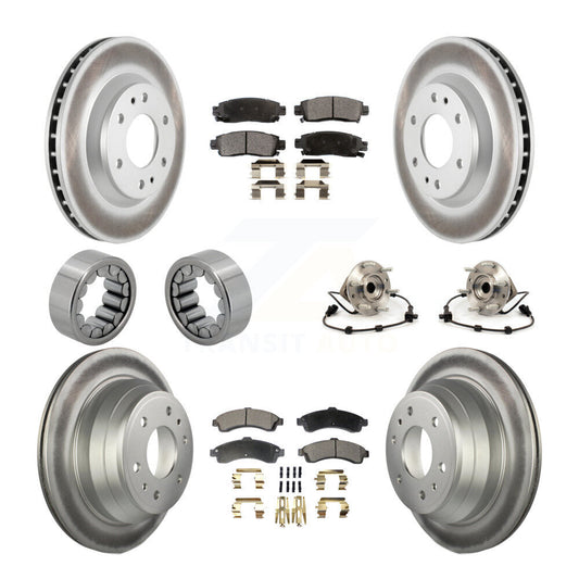 Hub Bearing Coat Brake Rotor Pads Shoe Front Rear Kit (10Pc) For GMC Envoy Buick
