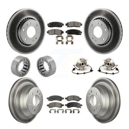 Hub Bearing Coat Brake Rotor Pad Shoe Front Rear Kit (10Pc) For Chevrolet GMC XL