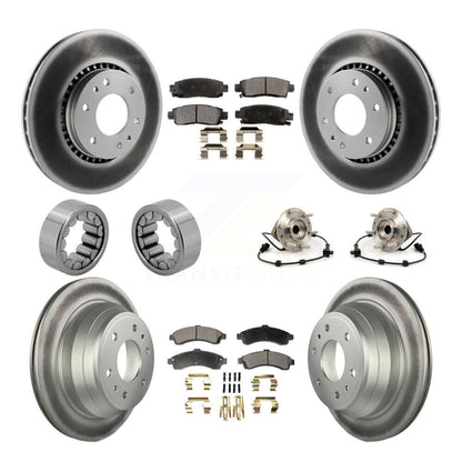 Hub Bearing Coat Brake Rotor Pad Shoe Front Rear Kit (10Pc) For Chevrolet GMC XL