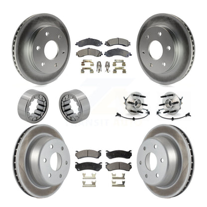 Hub Bearing Coated Brake Rotor Pad Shoe Front Rear Kit (10Pc) For Chevrolet 1500