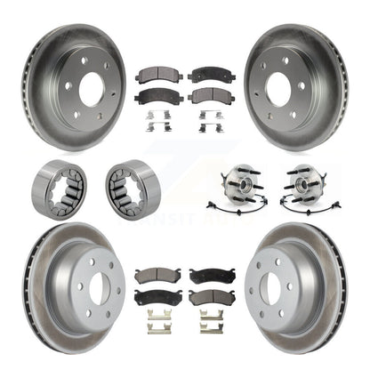 Hub Bearing Coated Brake Rotor Pad Shoe Front Rear Kit (10Pc) For Chevrolet 1500