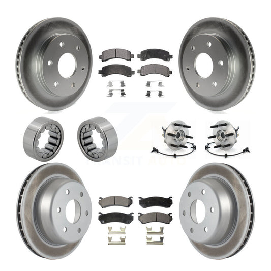Hub Bearing Coated Brake Rotor Pad Shoe Front Rear Kit (10Pc) For Chevrolet 1500