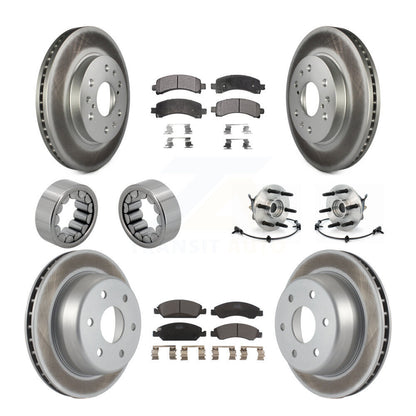 Hub Bearing Coated Brake Rotor Pad Shoe Front Rear Kit (10Pc) For Chevrolet 1500