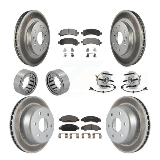 Hub Bearing Coated Brake Rotor Pad Shoe Front Rear Kit (10Pc) For Chevrolet 1500