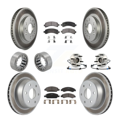Hub Bearing Coated Brake Rotor Pad Shoe Front Rear Kit (10Pc) For Chevrolet 1500