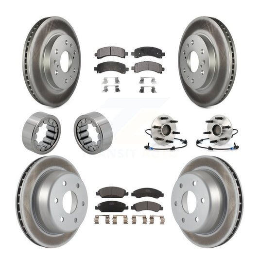 Hub Bearing Coated Brake Rotor Pad Shoe Front Rear Kit (10Pc) For Chevrolet 1500