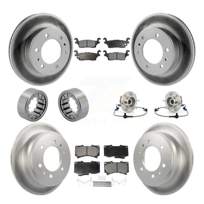 Hub Bearing Coat Brake Rotor Pads Shoe Front Rear Kit (10Pc) For 06-08 Hummer H3