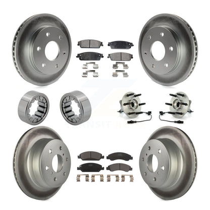 Hub Bearing Coat Brake Rotor Pads Shoe Front Rear Kit (10Pc) For GMC Sierra 1500