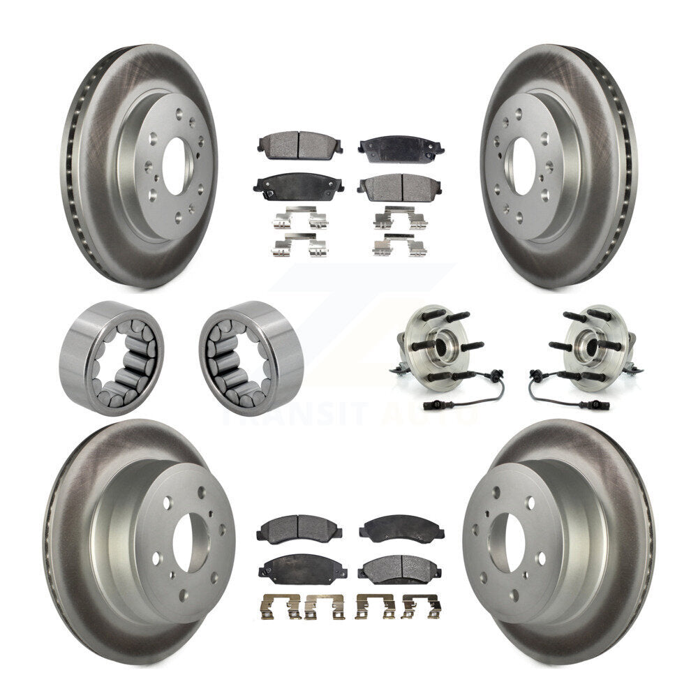 Hub Bearing Coat Brake Rotor Pad Shoe Front Rear Kit (10Pc) For Chevrolet GMC XL