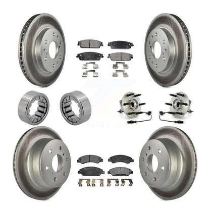 Hub Bearing Coat Brake Rotor Pad Shoe Front Rear Kit (10Pc) For Chevrolet GMC XL