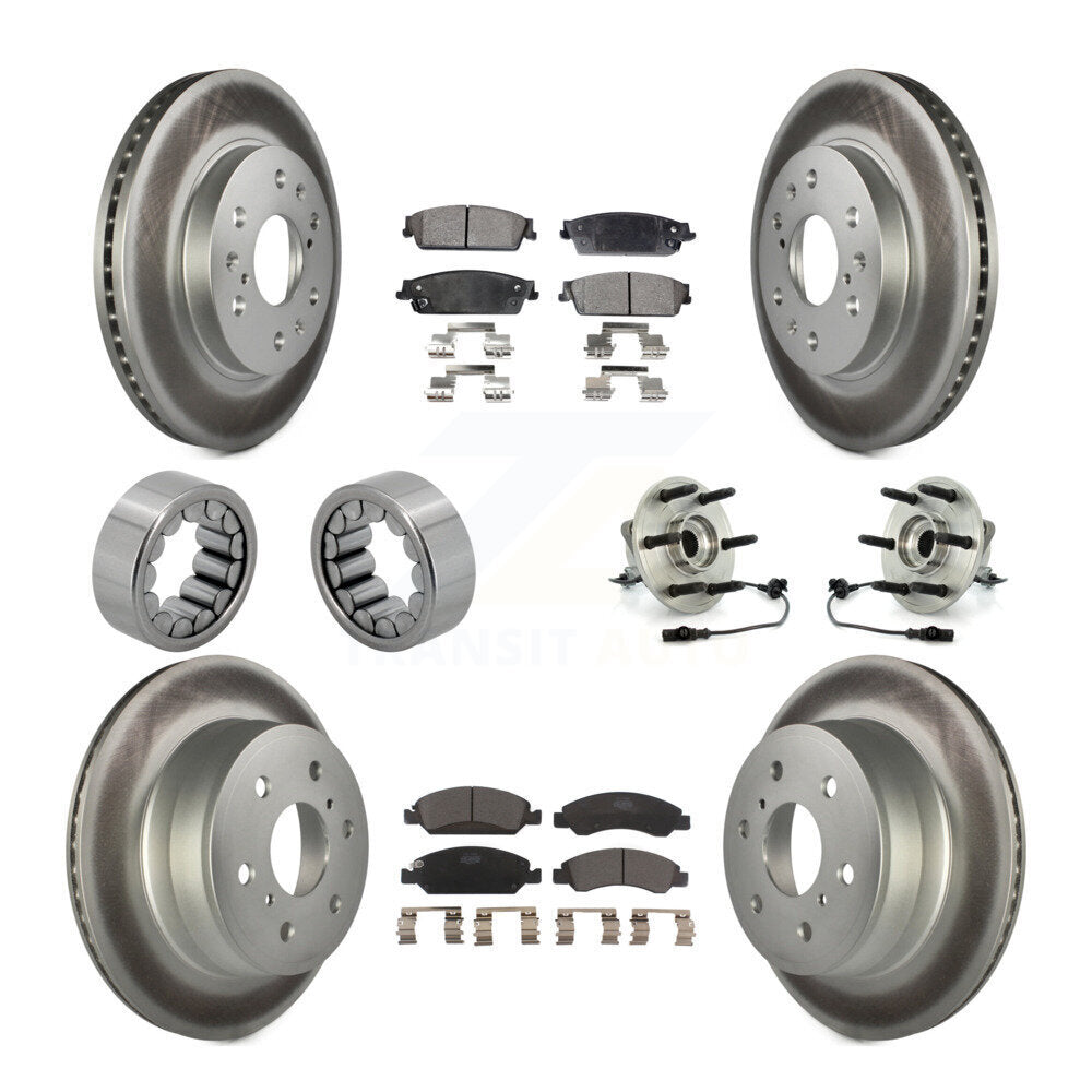 Hub Bearing Coat Brake Rotor Pad Shoe Front Rear Kit (10Pc) For Chevrolet GMC XL