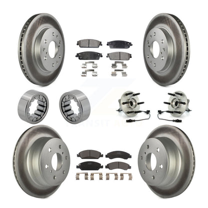 Hub Bearing Coat Brake Rotor Pad Shoe Front Rear Kit (10Pc) For Chevrolet GMC XL