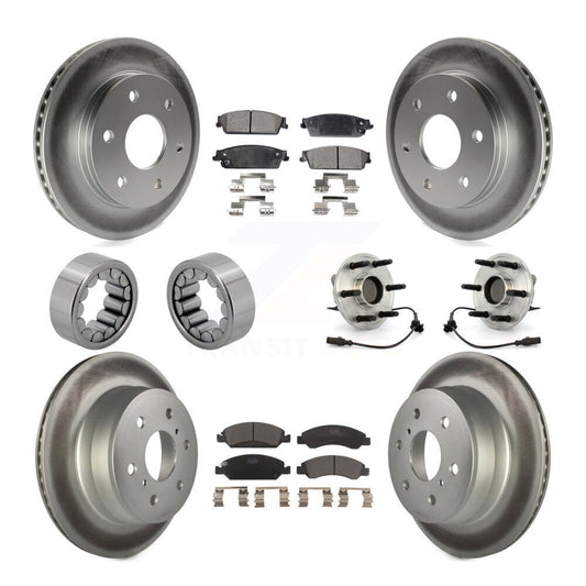 Hub Bearing Coat Brake Rotor Pads Shoe Front Rear Kit (10Pc) For GMC Sierra 1500