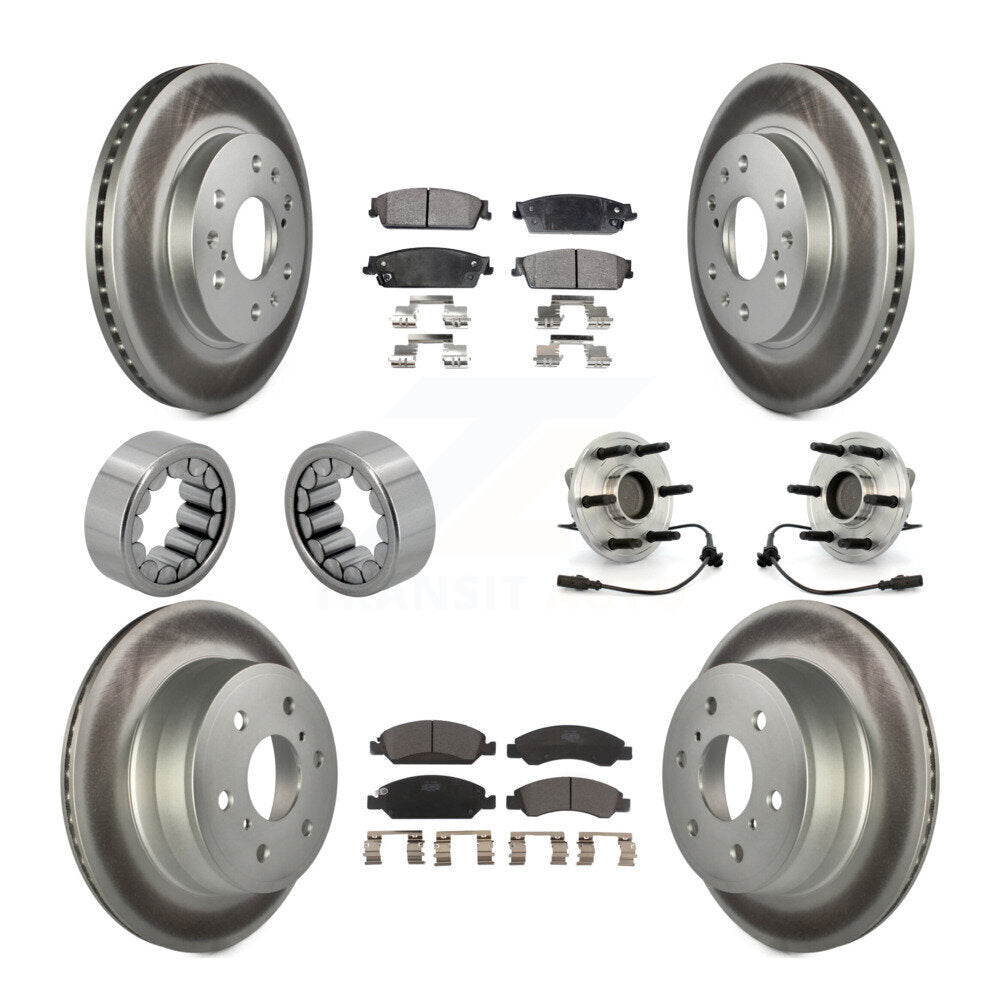 Hub Bearing Coat Brake Rotor Pad Shoe Front Rear Kit (10Pc) For Chevrolet GMC XL