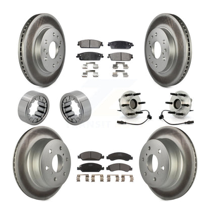 Hub Bearing Coat Brake Rotor Pad Shoe Front Rear Kit (10Pc) For Chevrolet GMC XL