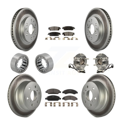 Hub Bearing Coat Brake Rotor Pads Shoe Front Rear Kit (10Pc) For GMC Sierra 1500