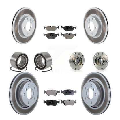 Hub Bearing Coated Brake Rotor Pad Shoe Front Rear Kit (10Pc) For BMW 328i 328is
