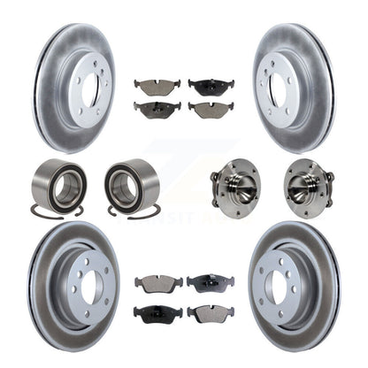 Hub Bearing Coated Brake Rotor Pad Shoe Front Rear Kit (10Pc) For 2006 BMW 325Ci
