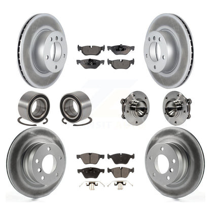 Hub Bearing Coated Brake Rotor Pad Shoe Front Rear Kit (10Pc) For 08-13 BMW 128i