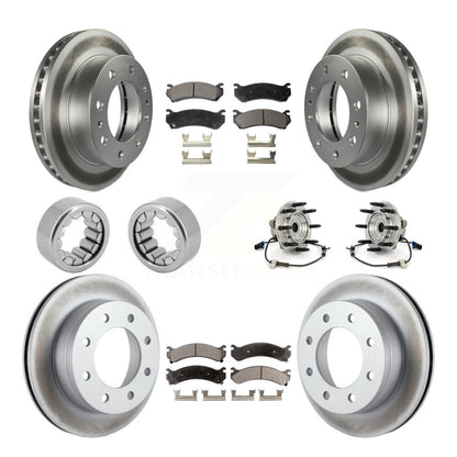 Hub Bearing Coated Disc Brake Rotor Pad Shoe Front Rear Kit (10Pc) For Hummer H2
