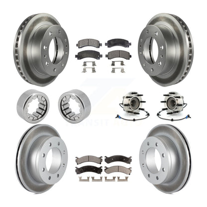 Hub Bearing Coated Brake Rotor Pad Shoe Front Rear Kit (10Pc) For Chevrolet 2500