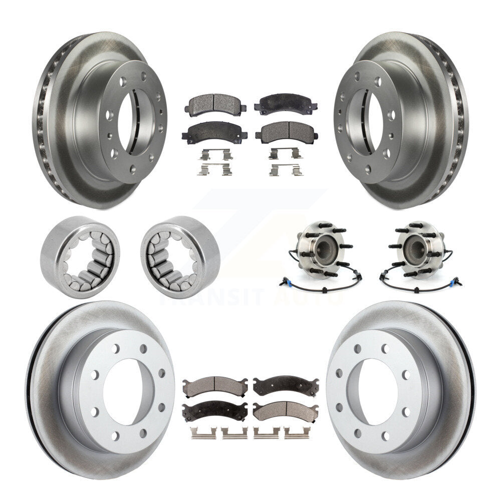 Hub Bearing Coat Brake Rotor Pads Shoe Front Rear Kit (10Pc) For GMC Savana 2500