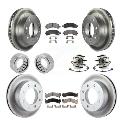 Hub Bearing Coat Brake Rotor Pads Shoe Front Rear Kit (10Pc) For GMC Savana 2500