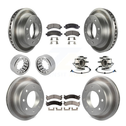 Hub Bearing Coated Brake Rotor Pad Shoe Front Rear Kit (10Pc) For Chevrolet 2500