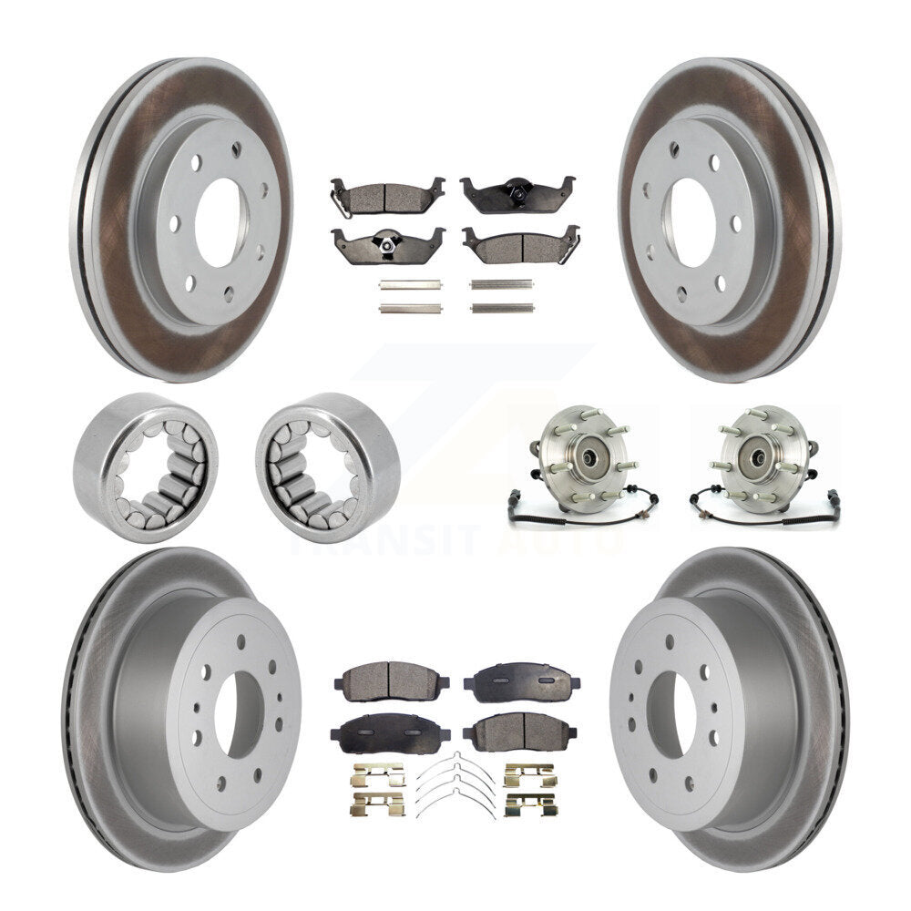 Hub Bearing Coat Brake Rotor Pads Shoe Front Rear Kit (10Pc) For Lincoln Mark LT