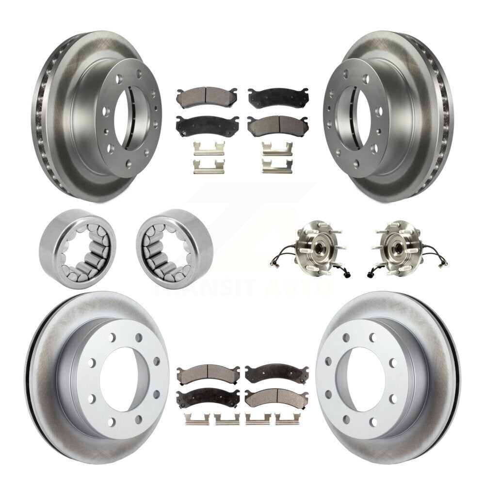 Hub Bearing Coat Brake Rotor Pad Shoe Front Rear Kit (10Pc) For GMC Chevrolet HD