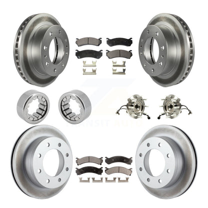Hub Bearing Coat Brake Rotor Pad Shoe Front Rear Kit (10Pc) For GMC Chevrolet HD