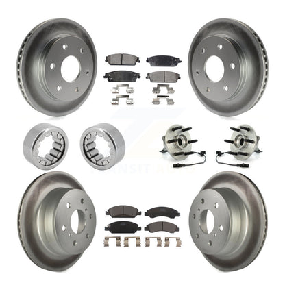 Hub Bearing Coat Brake Rotor Pads Shoe Front Rear Kit (10Pc) For GMC Sierra 1500