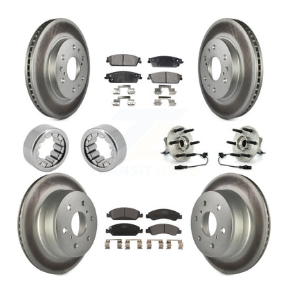 Hub Bearing Coated Brake Rotor Pad Shoe Front Rear Kit (10Pc) For Chevrolet 1500