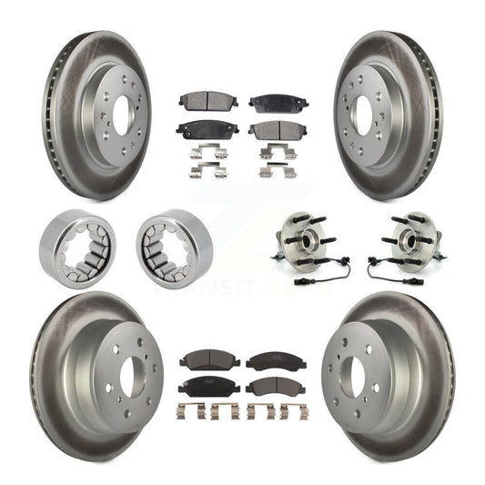 Hub Bearing Coated Brake Rotor Pad Shoe Front Rear Kit (10Pc) For Chevrolet 1500